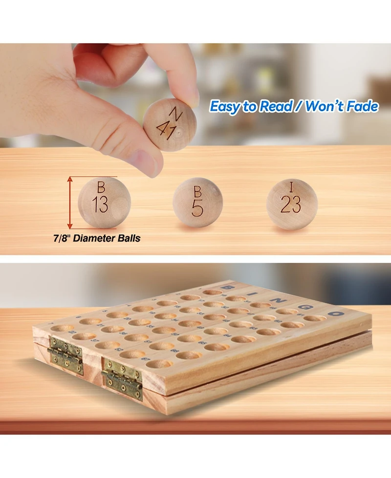 Gse Games & Sports Expert Bingo Game Set with 8" Bingo Cage and Master Board, 75 Bingo Balls, 10 Shutter Bingo Cards