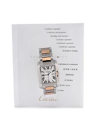 Pre-Owned Cartier Tank Anglaise Automatic Watch in Stainless Steel and Rose Gold 30mm