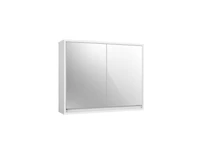 Slickblue Bathroom Mirrored Medicine Cabinet, 2-Door Wall Mount