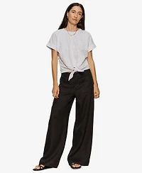 Sanctuary Women's Tie-Front Crewneck Short-Sleeve T-Shirt