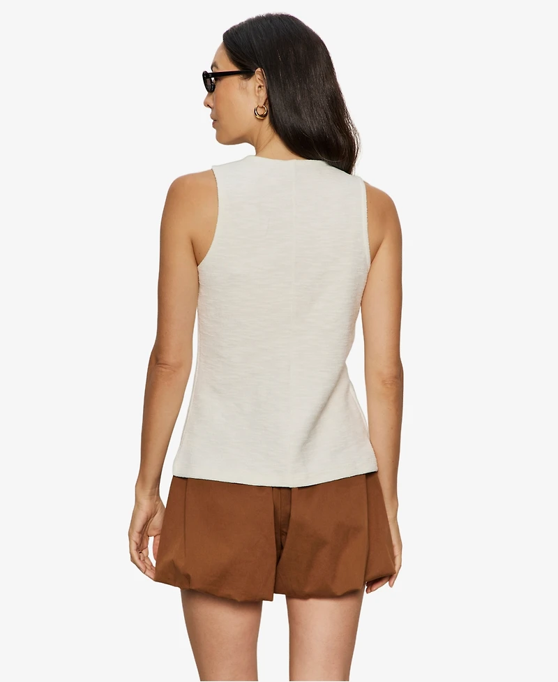 Sanctuary Women's Crewneck Button-Front Knit Vest