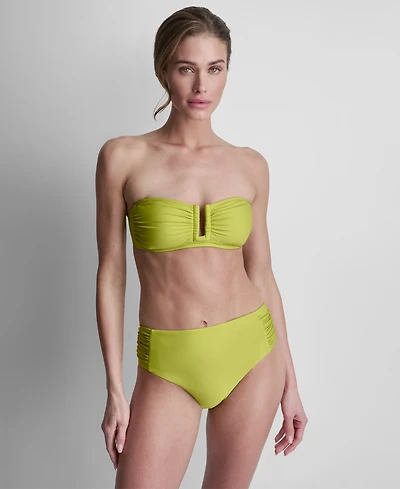 Dkny Women's Shirred U-Wire Bandeau Bikini Top