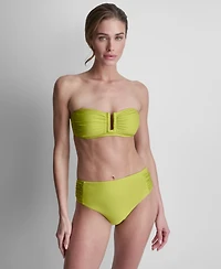 Dkny Women's Shirred U-Wire Bandeau Bikini Top