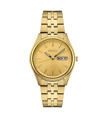Seiko Men's Gold Stainless Steel Dial Bracelet Watch, 36.9mm