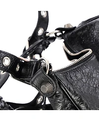 Pre-Owned Balenciaga Xs Le Cagole Giant Spikes Shoulder Bag Leather