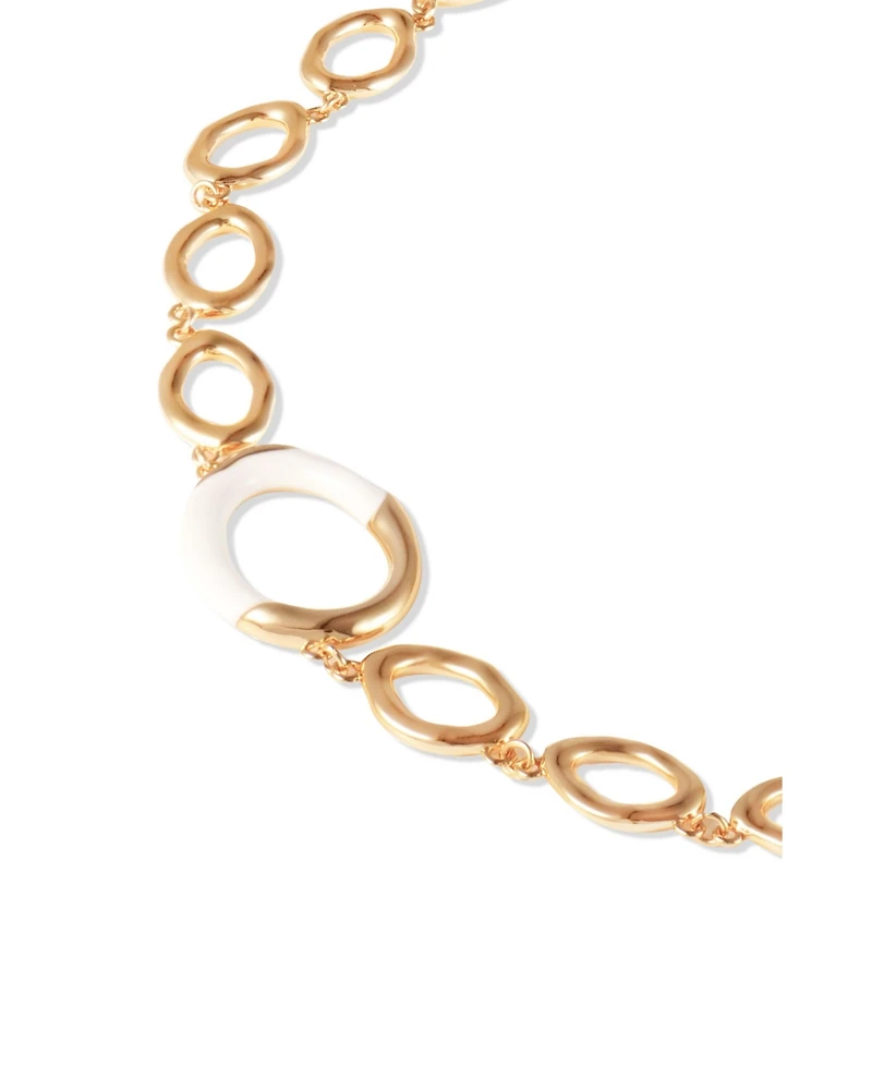 Retro Chic Time Ripples Round Necklace