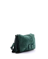 Pre-Owned Salvatore Ferragamo Medium Viva Bow Flap Bag Suede