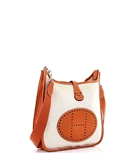 Pre-Owned HERMES Pm Evelyne Bag Gen Iii Toile and Leather