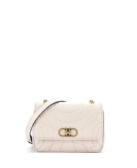 Pre-Owned Salvatore Ferragamo Small Gancini Turnlock Flap Bag Gancini Quilted Leather