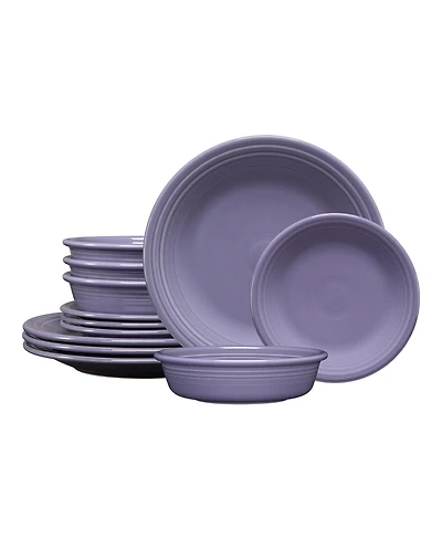 Fiesta Lavender Classic Rim 12-Pc. Dinnerware Set, Service For 4