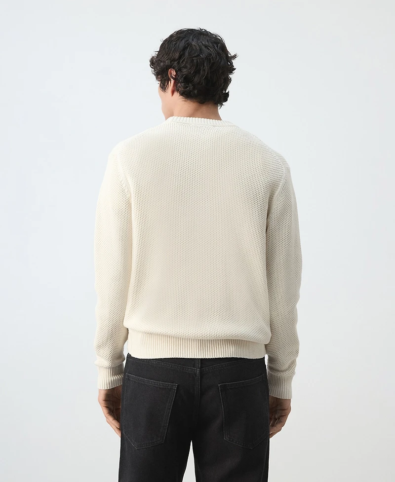 Mango Men's Medium-Knit Microstructure Sweater