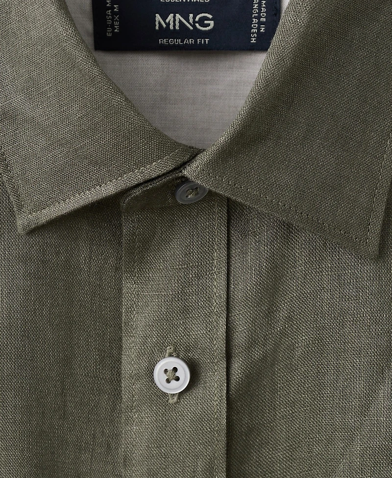 Mango Men's Regular-Fit Linen Shirt