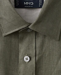 Mango Men's Regular-Fit Linen Shirt