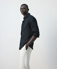 Mango Men's Linen Slim-Fit Shirt