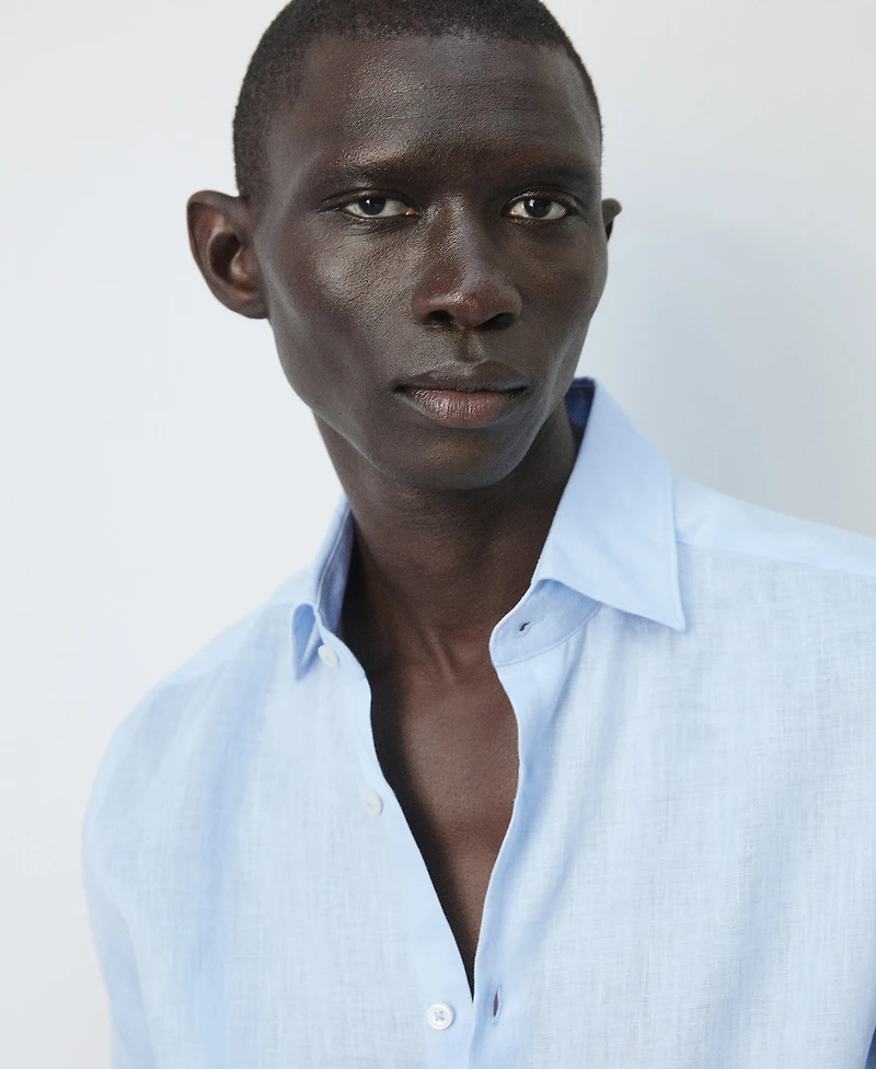 Mango Men's Linen Slim-Fit Shirt