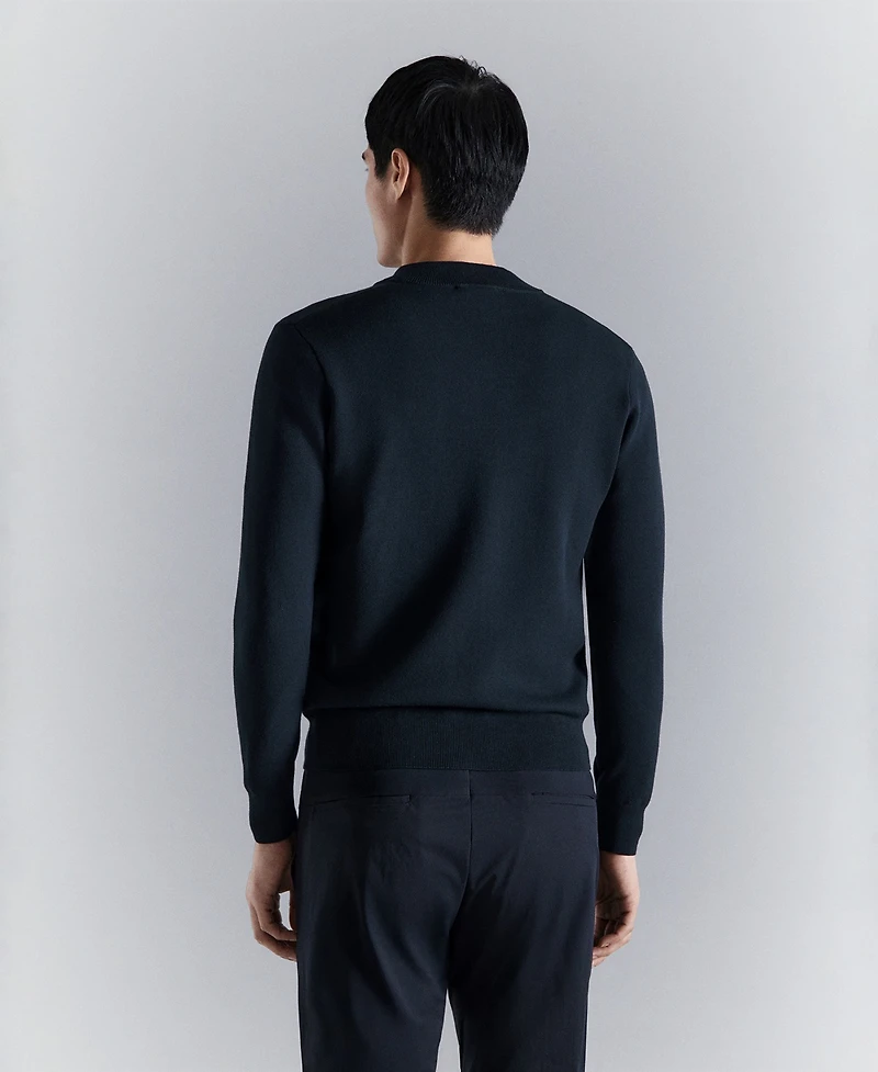 Mango Men's Comfort Stretch Zip-Up Sweater