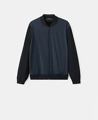 Mango Men's Combined Knit Bomber Jacket