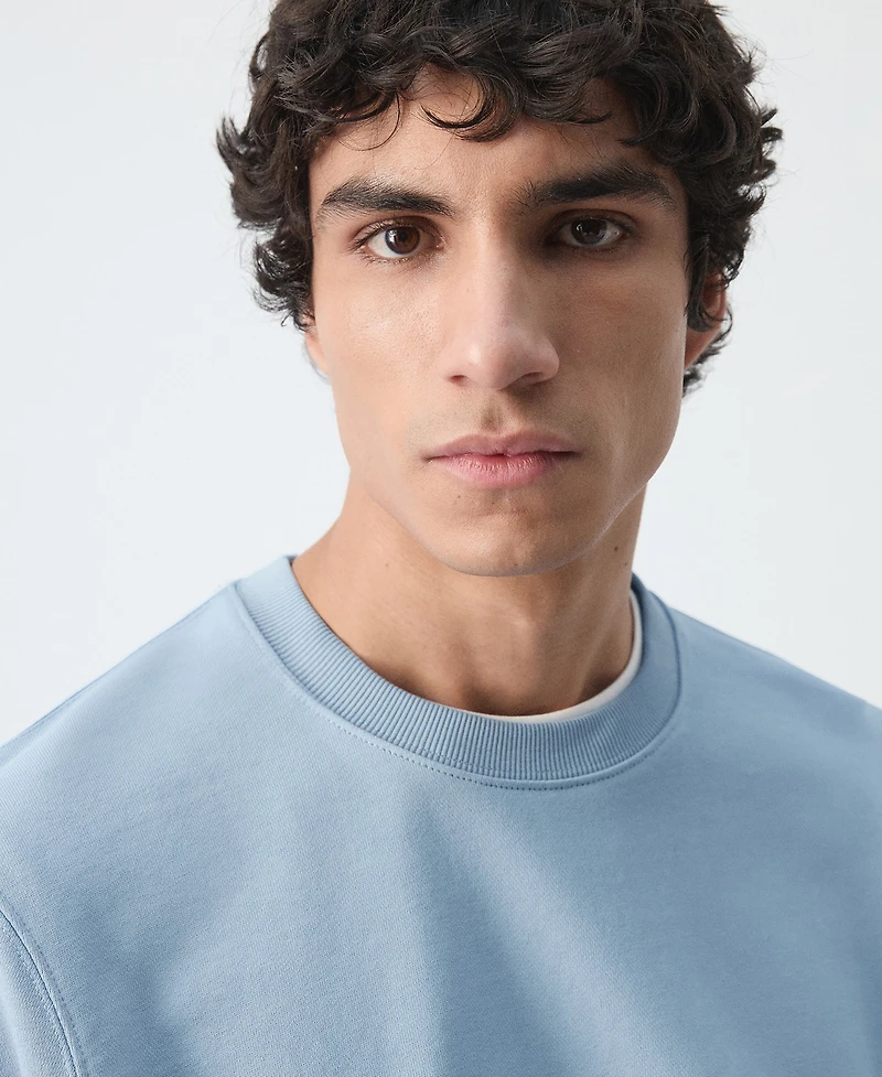 Mango Men's Cotton Regular-Fit Sweatshirt
