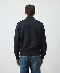 Mango Men's Cotton Zip-Neck Sweatshirt