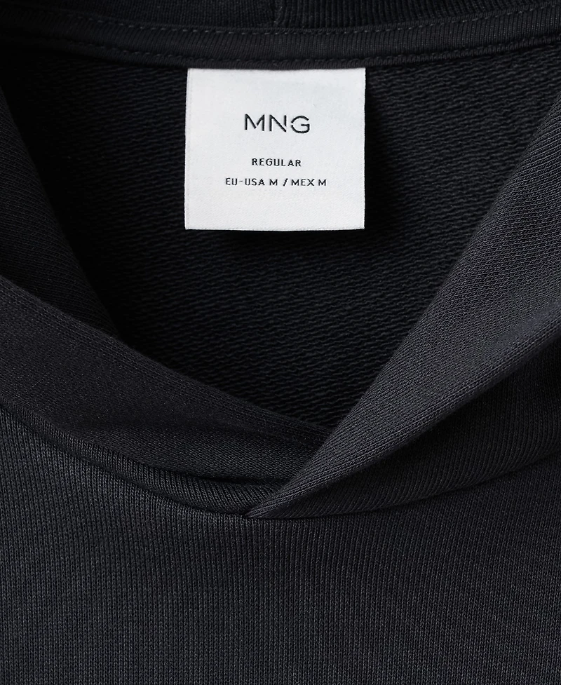Mango Men's Cotton Hooded Sweatshirt