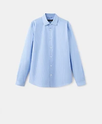 Mango Men's Slim Fit Non-Iron Striped Shirt