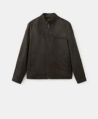 Mango Men's Suede-Effect Biker Jacket
