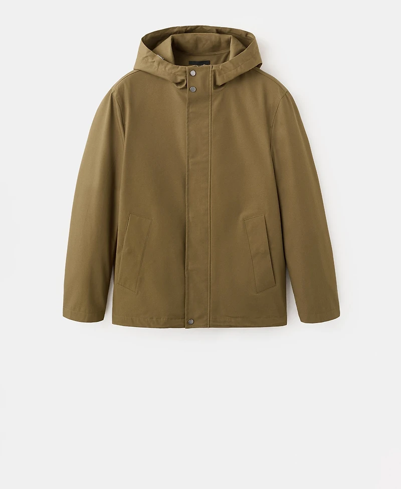 Mango Men's Pockets Water-Repellent Parka