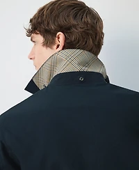 Mango Men's Removable Hood Water-Repellent Parka