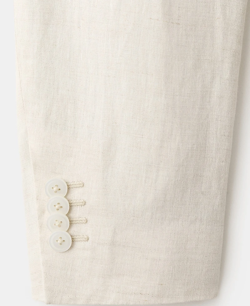 Mango Men's Amalfi Linen Slim-Fit Double-Breasted Suit Blazer