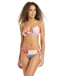 Bar Iii Women's Cabana Club Shirred Demi Underwire Bikini, Macy's Exclusive