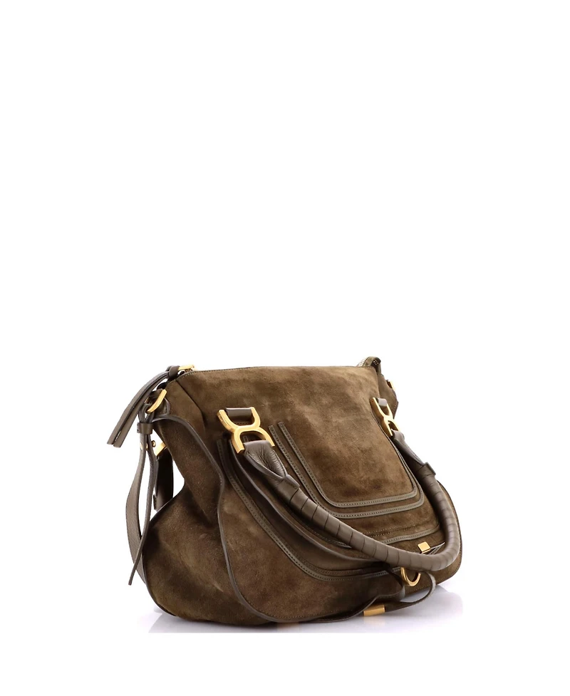 Pre-Owned Chloe Medium Marcie Shoulder Bag Suede