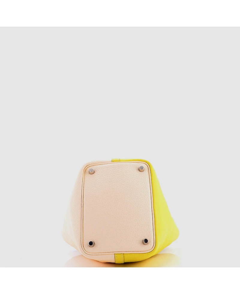 Pre-Owned HERMES Pm Picotin Lock Bag Bicolor Clemence