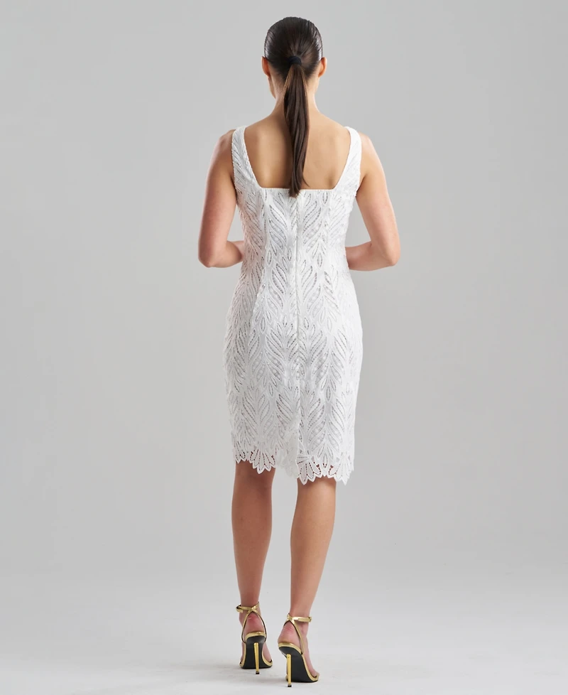 Natori Women's Leaflet Lace Square Neck Dress