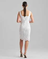 Natori Women's Leaflet Lace Square Neck Dress