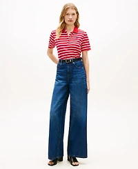 Tommy Hilfiger Women's Script Logo Polo T-Shirt