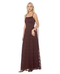 Alexia Admor Women's Marin Draped Bodice Dropped Waist Gown Dress