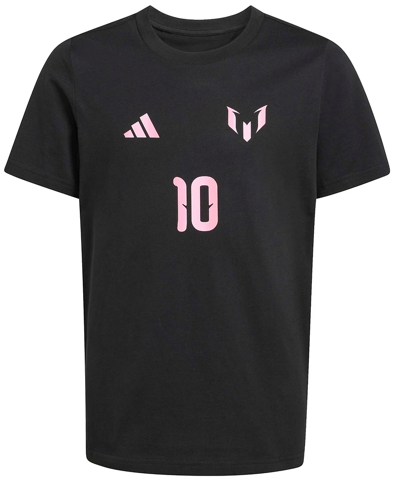 adidas Boys' 6-20 Messi Name & Number Graphic Soccer T-Shirt