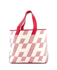 Pre-Owned HERMES 40 Cabas H en Biais Tote Canvas with Leather