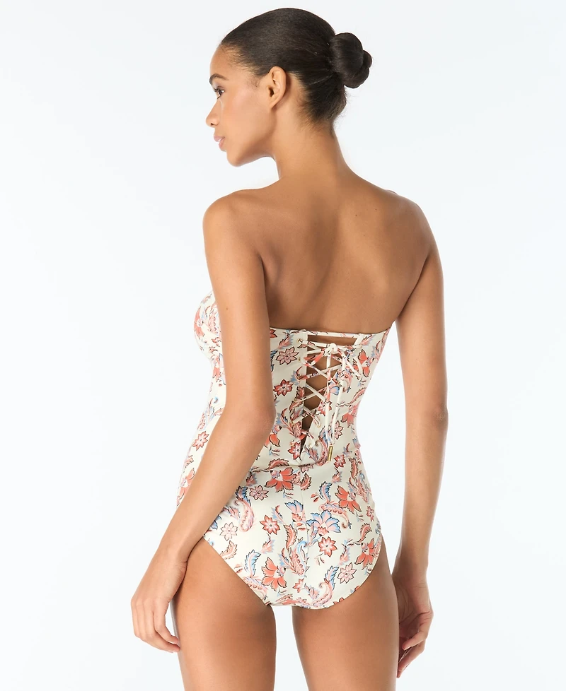 Vince Camuto Women's Bandeau Neck One-Piece Swimsuit