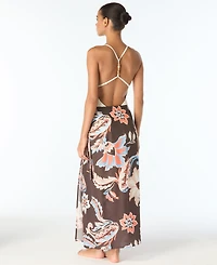 Vince Camuto Women's Printed Wrap Swim Maxi Skirt