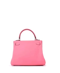 Pre-Owned HERMES Kelly 25 Handbag Pink Swift with Palladium Hardware