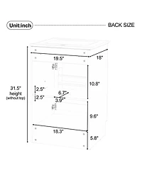 Sillysis 20'' Bathroom Vanity with Sink, Painted Mdf Cabinet, Soft Close Door, Adjustable Shelf & Organizer for Small Spaces