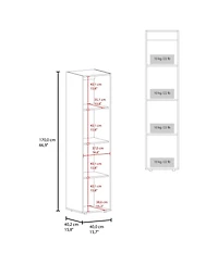 Fm Furniture Modern Design Deftones Storage Cabinet with 4 Shelves for Clothes and Accessories