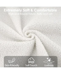 gaomon Bed Frame with Upholstered Headboard, Soft Low Profile Sturdy Platform Bed with Rounded Corners Design, Heavy Duty, Wooden Slats