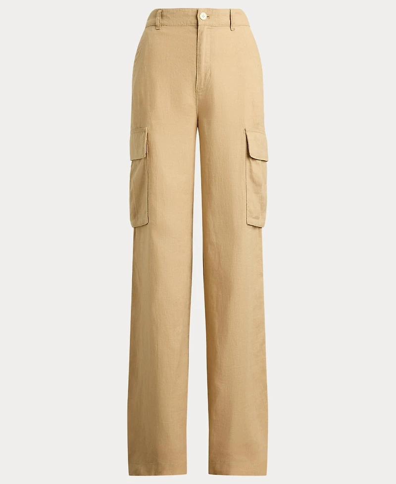 Lauren Ralph Women's High Rise Wide Leg Cargo Pants