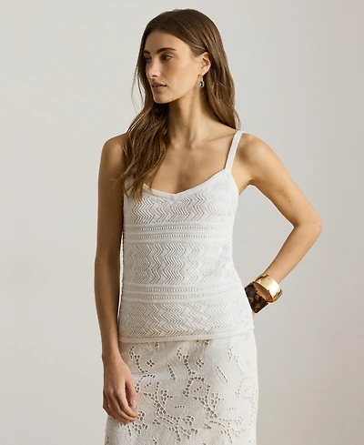 Lauren Ralph Women's Sleeveless V-Neck Sweater Tank Top