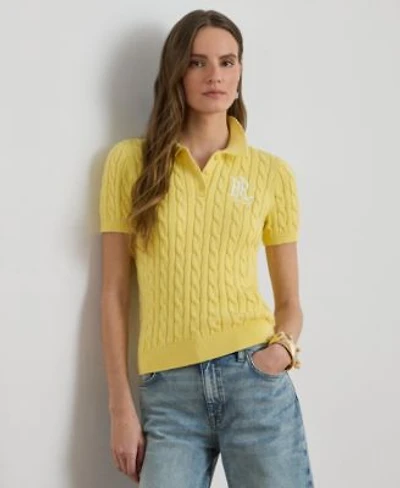 Lauren Ralph Lauren Womens Cable Knit Polo Shirt P Xs 3x