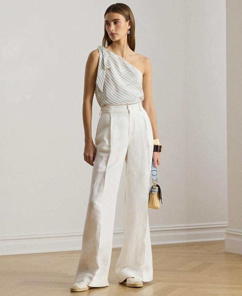 Lauren Ralph Women's Striped One-Shoulder Blouse