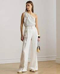 Lauren Ralph Women's Striped One-Shoulder Blouse