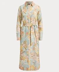 Lauren Ralph Women's Printed Point Collar Shirt Dress